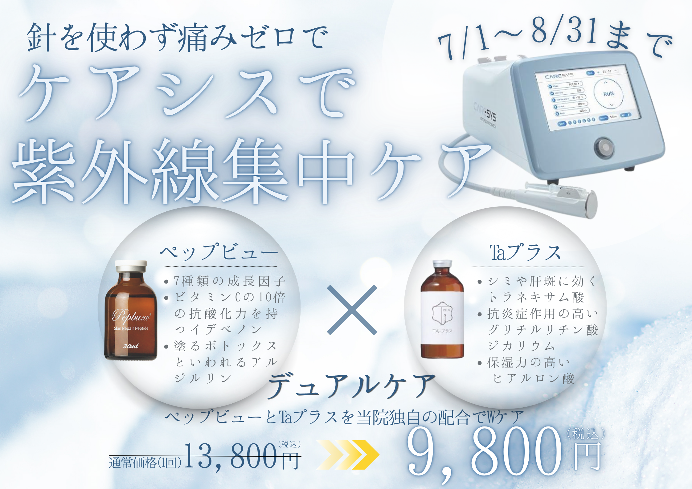 ケアシス夏の紫外線集中ケアキャンペーンのお知らせ